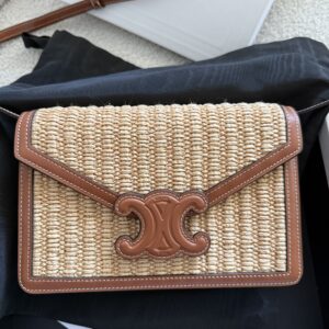 Torebka Celine WOC Raffia Cuir Triomphe
