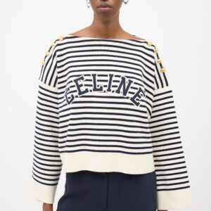 Celine sweter Logo striped