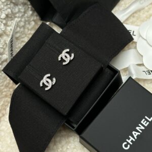 Kolczyki Chanel Mini CC Srebrne