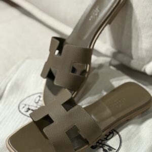 Klapki Hermes Oran Etoupe