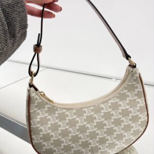 AVA BAG IN TRIOMPHE CANVAS AND CALFSKIN
WHITE