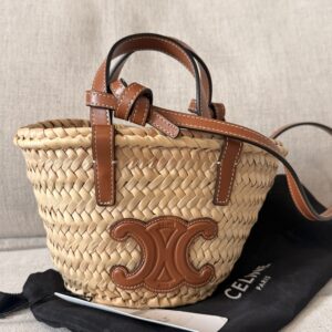 Celine Bag Raffia Triomphe Mini