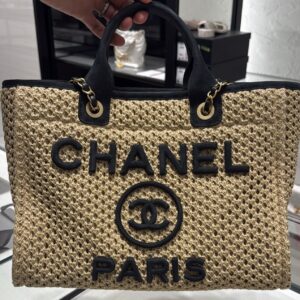 Chanel Raffia Tote Bag Shopping