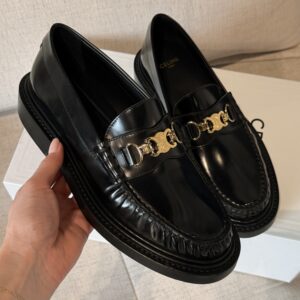 Celine Triomphe Loafers Black