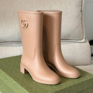 Gucci Rubber Boots Beige 36