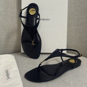 Saint Laurent CASSANDRA SANDALS LEATHER Black 41