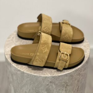Louis Vuitton Mule Suede Brown 36