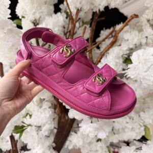 Chanel Dad Sandals Pink 39