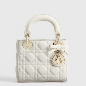 Dior Mini Lady Dior With Chain Whitr